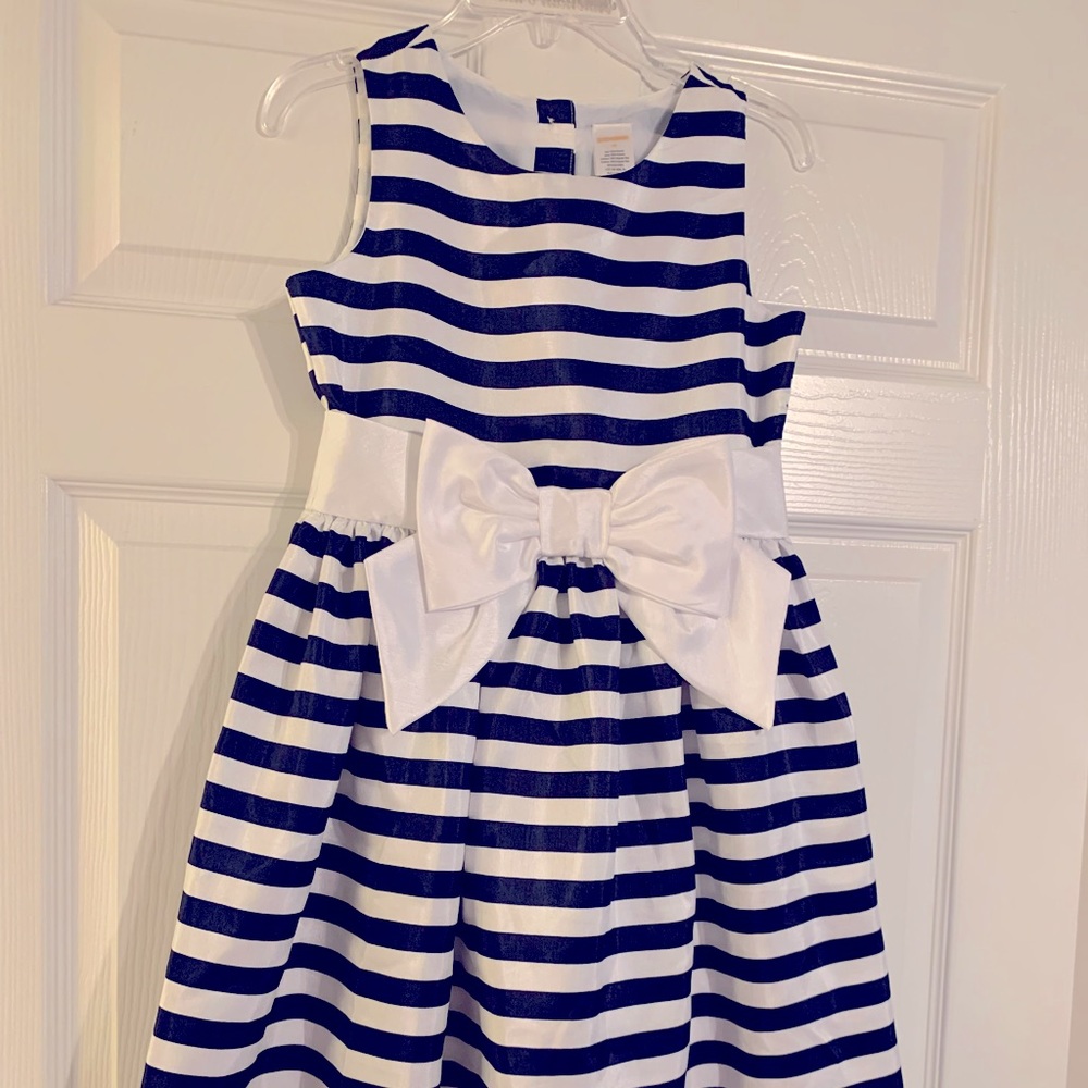 Navy and White Girls dress